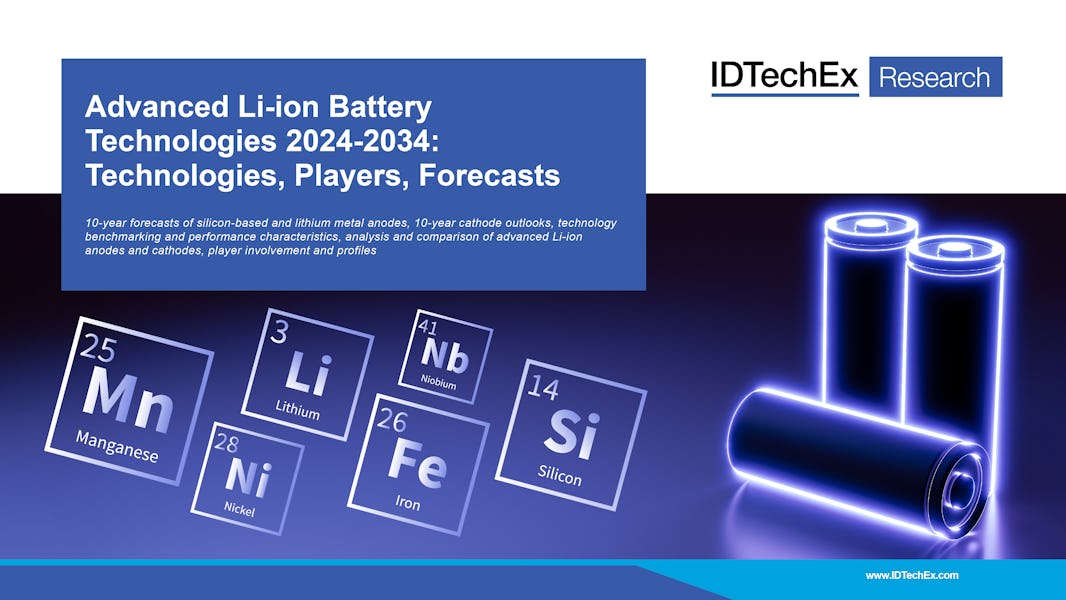 2024年-2034年最新锂离子电池技术：技术，参与者，预测