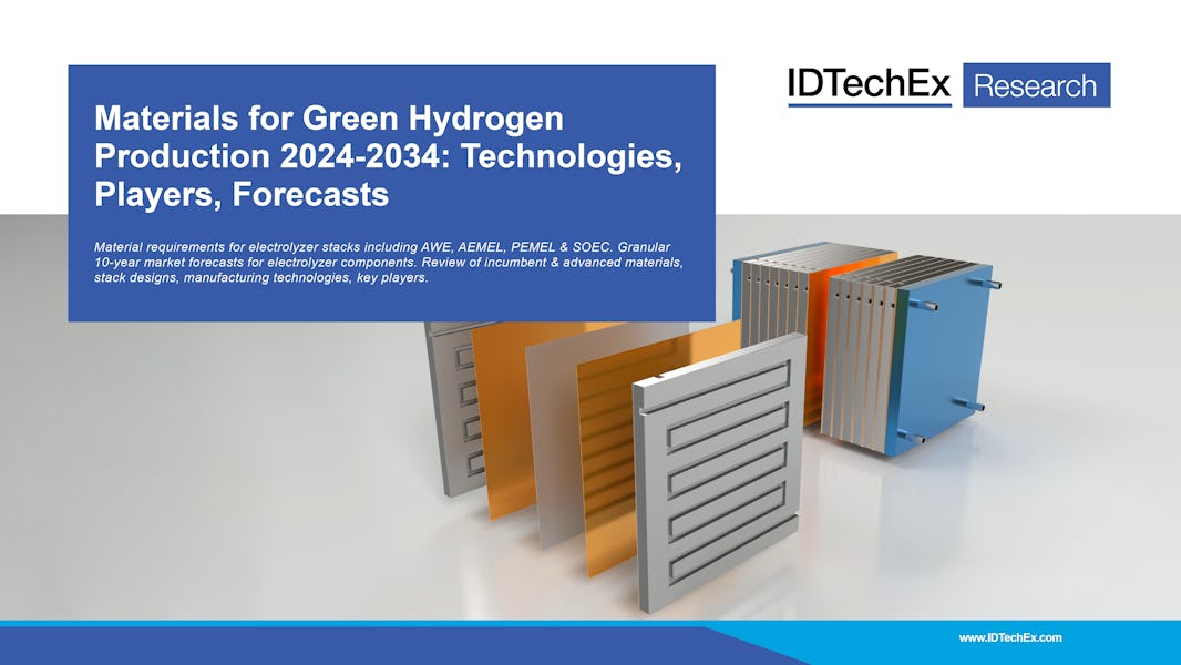 Matériaux pour la production d'hydrogène vert 2024-2034 : technologies, acteurs, prévisions