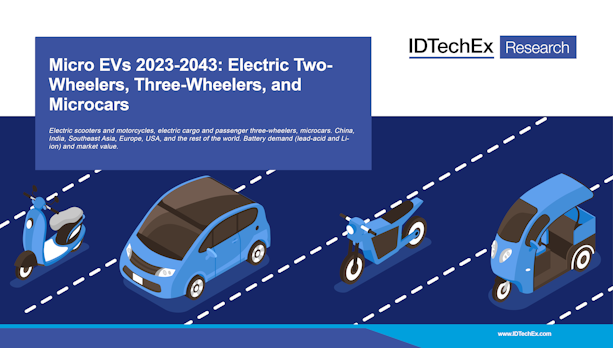 Micro EV 2023-2043: veicoli elettrici a due ruote, tre ruote e microcar
