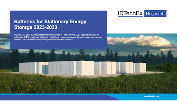 Baterías para almacenamiento estacionario de energía 2023-2033
