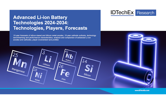 Technologies avancées de batteries Li-ion 2024-2034 : technologies, acteurs, prévisions