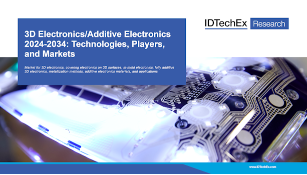 3D Electronics/Additive Electronics 2024-2034: Technologies, Players, and Markets